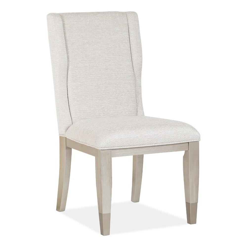 Magnussen Home Lenox Acadia White Upholstered Host Chair Two Pack