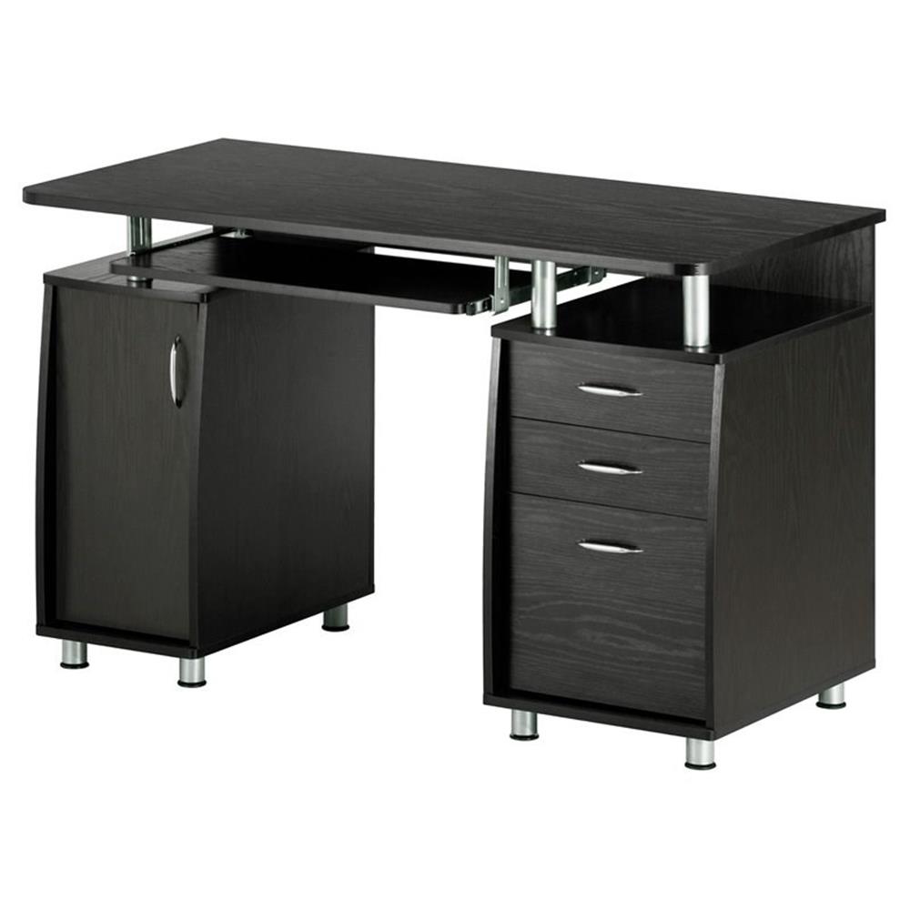Techni Mobili Engineered Wood Computer Desk with Storage in Espresso ...