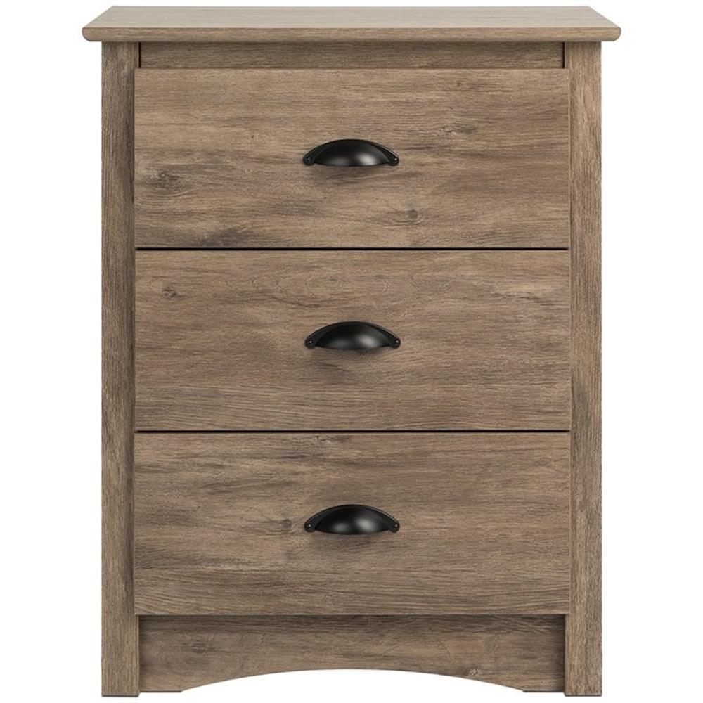Prepac Sonoma 23 in. 3-Drawer Engineered Wood Nightstand in Drifted Gray - Picture 5 of 7