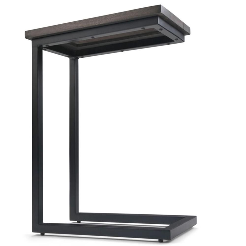 Skyler 18"WD Solid Mango/Metal C Side Table in Walnut Brown/Black & Assembled - Picture 5 of 10