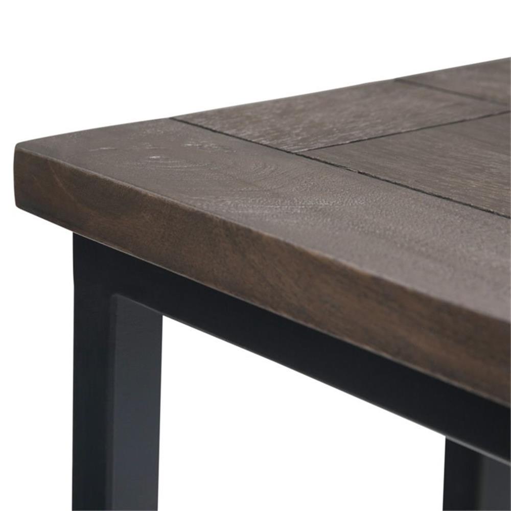 Skyler 18"WD Solid Mango/Metal C Side Table in Walnut Brown/Black & Assembled - Picture 7 of 10