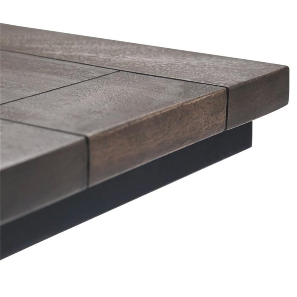 Skyler 18"WD Solid Mango/Metal C Side Table in Walnut Brown/Black & Assembled - Picture 8 of 10