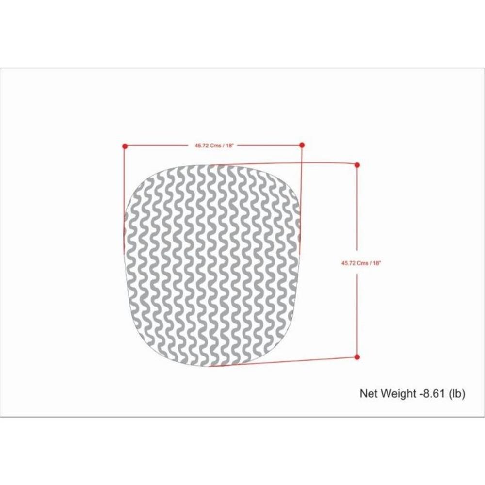 Simpli Home Wynne Boho Rundstrick Pouf in Orange Recyceltes PET Polyester - Bild 5 von 5