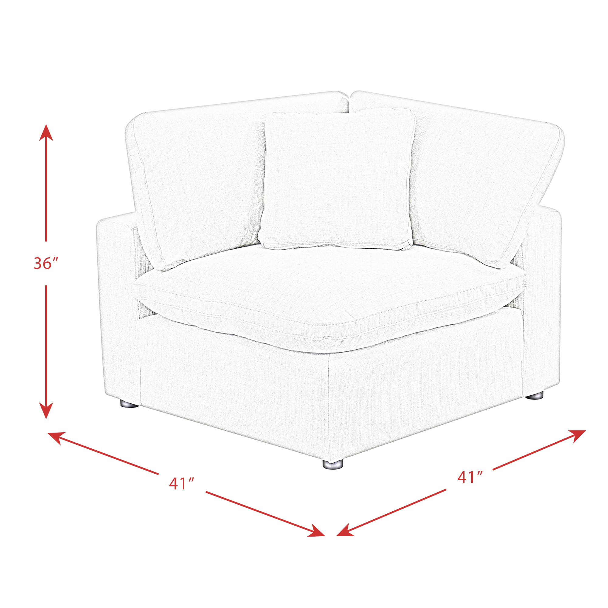 Picket House Furnishings Haven Modular 5PC Living Room Set in Zaftag Dove - Picture 5 of 6