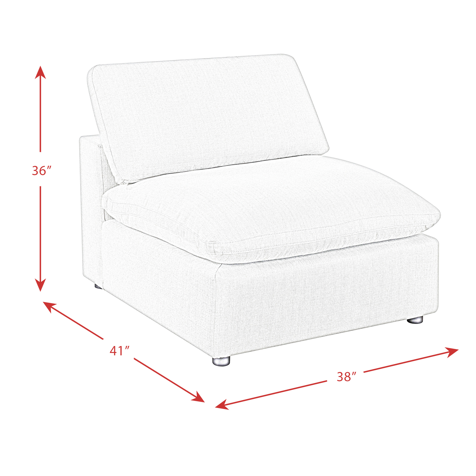 Picket House Furnishings Haven Modular 5PC Living Room Set in Zaftag Dove - Picture 6 of 6