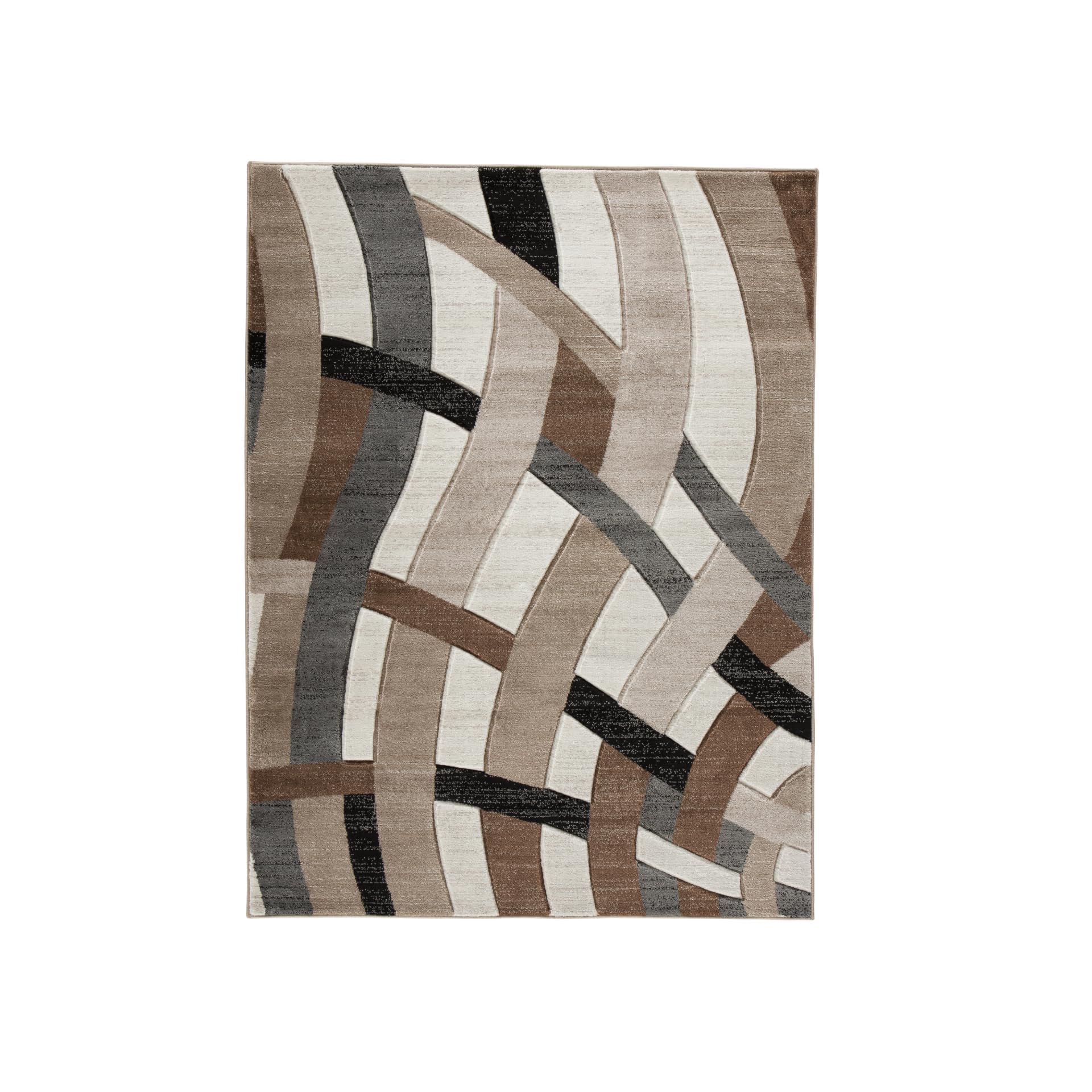 Ashley Furniture Jacinth 6’6″ x 9’6″ Polypropylene Rug in Brown