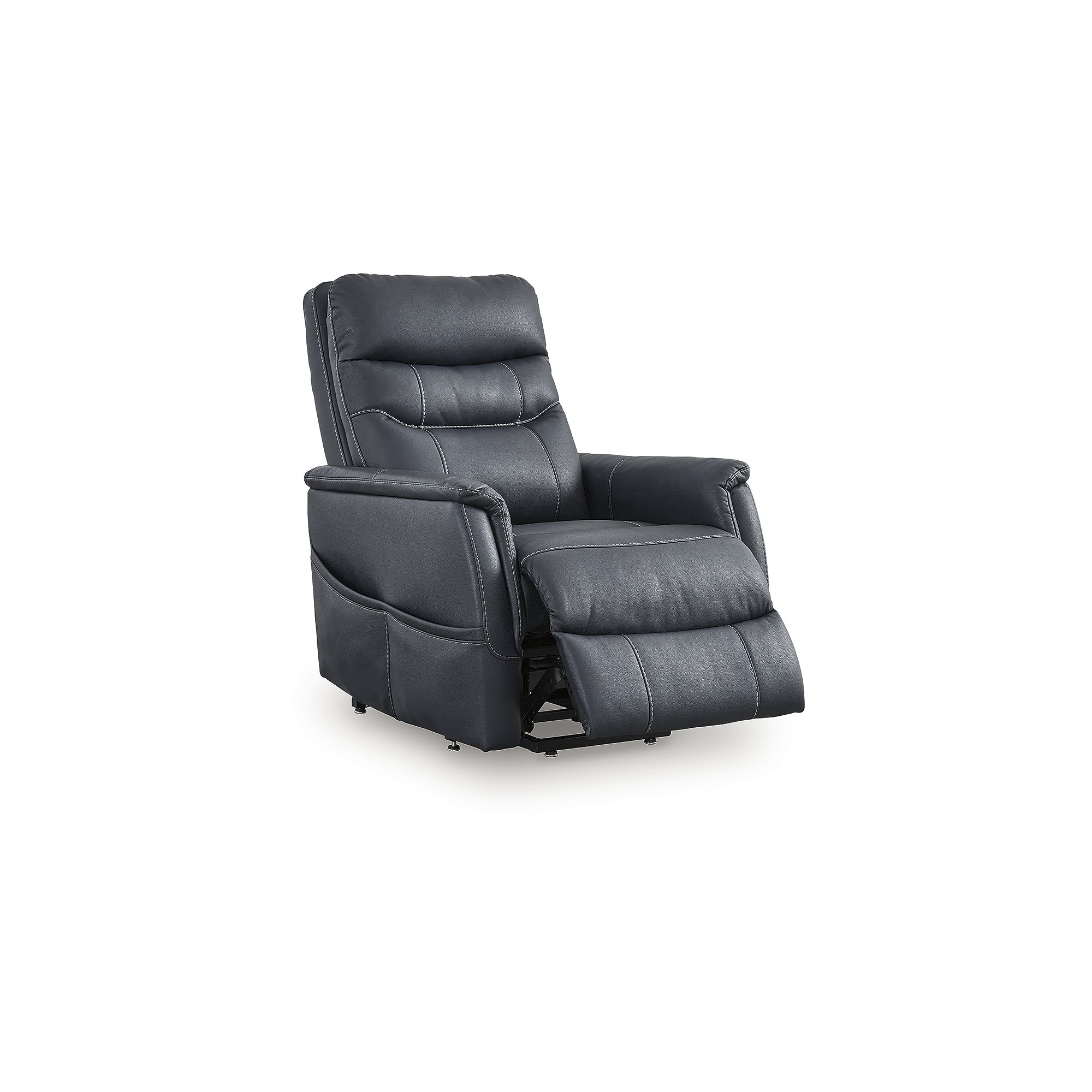 Signature Design by Ashley Strawbill Blue Power Lift Recliner - Picture 2 of 5
