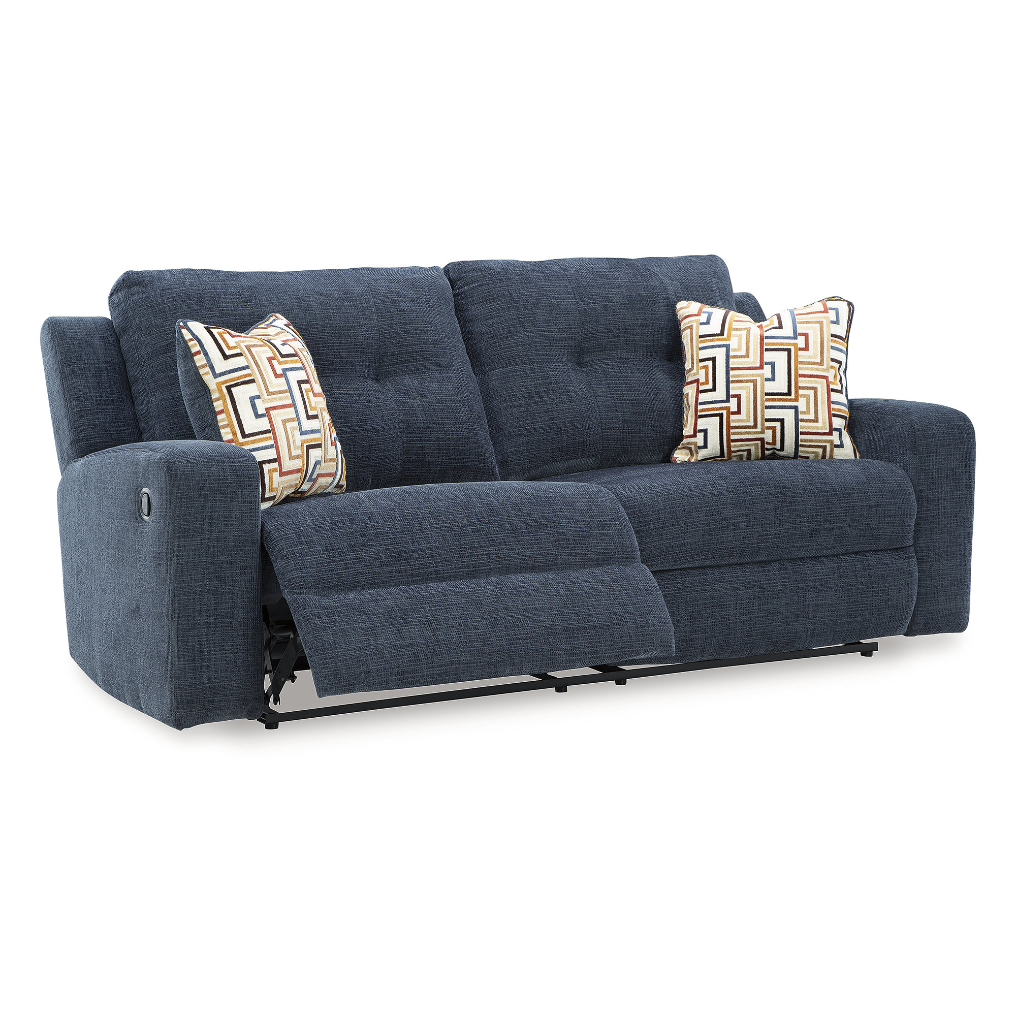 Signature Design by Ashley Danum Blue Reclining Sofa - Picture 2 of 2