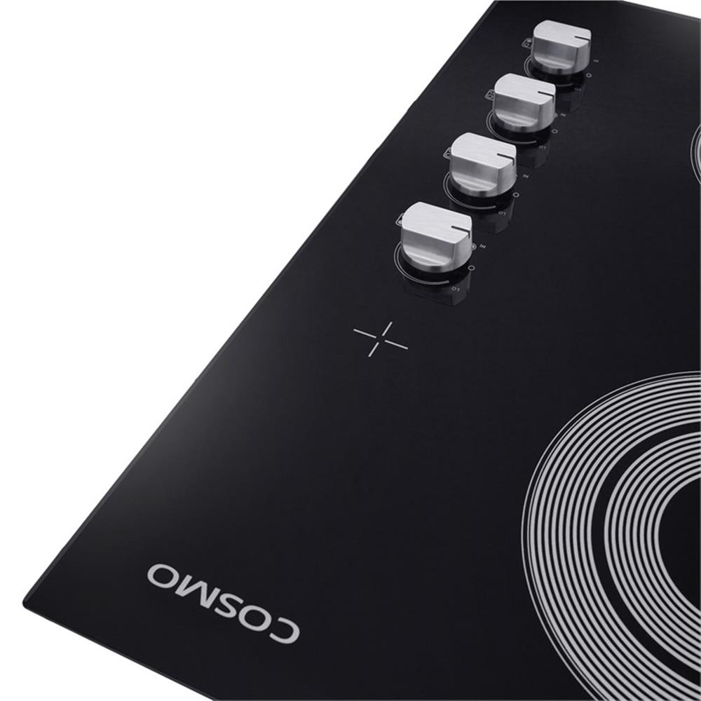 24 in. Electric Ceramic Glass Cooktop with 4 Elements Dual Zone Element ...
