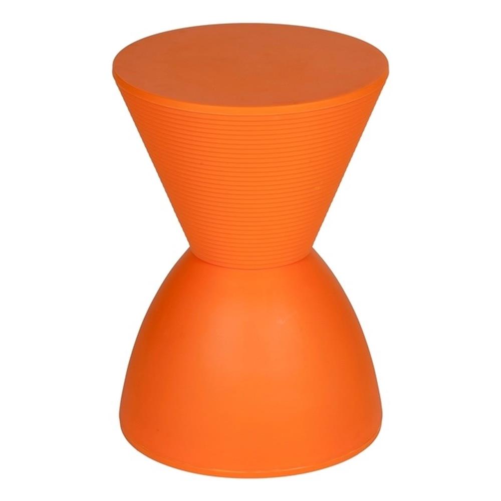 Pangea Home Bongo Polypropylene Plastic Indoor/Outdoor Side Table in Orange