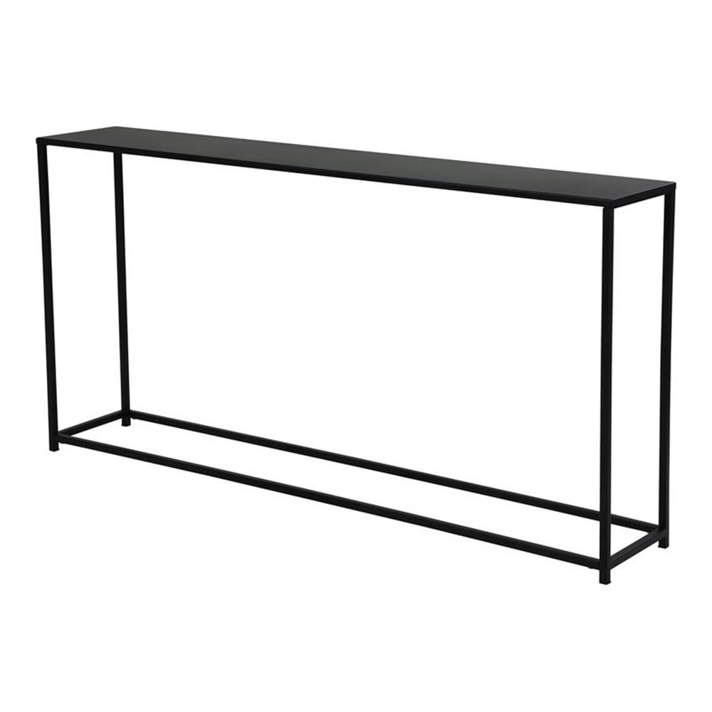 Pangea Home Miley 56" Rectangular Modern Metal Console Table in Black