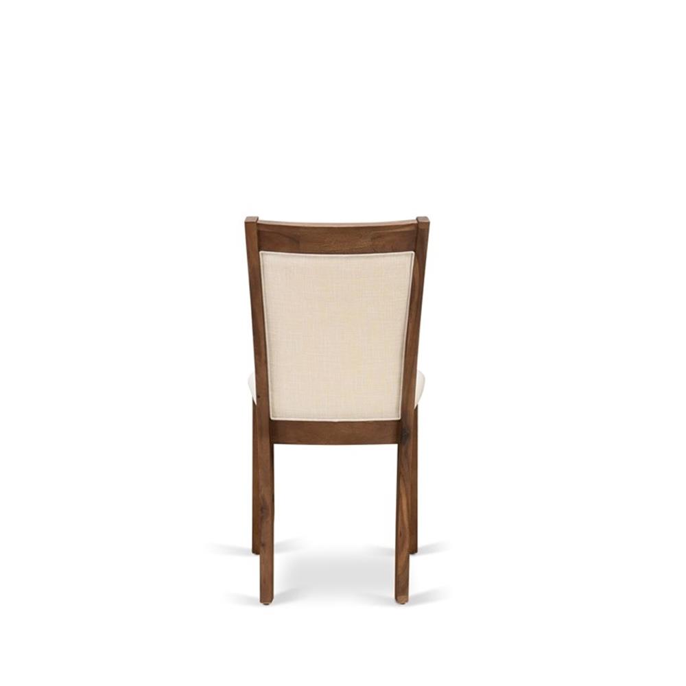 East West Furniture 3-Piece Kitchen Set in Antique Walnut/Light Beige