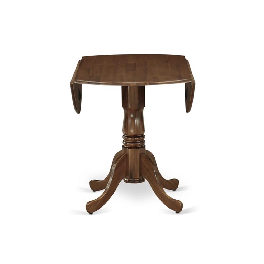 East West Furniture 3-Piece Kitchen Set in Antique Walnut/Light Beige