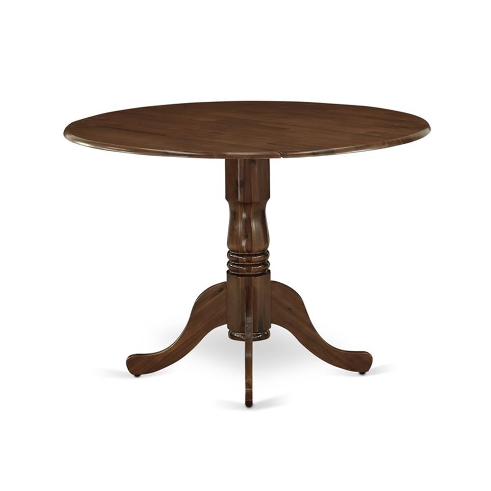 East West Furniture 3-Piece Kitchen Set in Antique Walnut/Light Beige