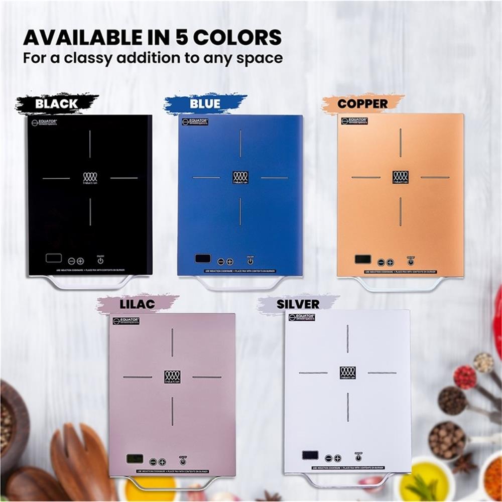 Equator 11 Zoll tragbares einflammiges Induktionskochfeld - mit Griff in Schwarz - Bild 10 von 14