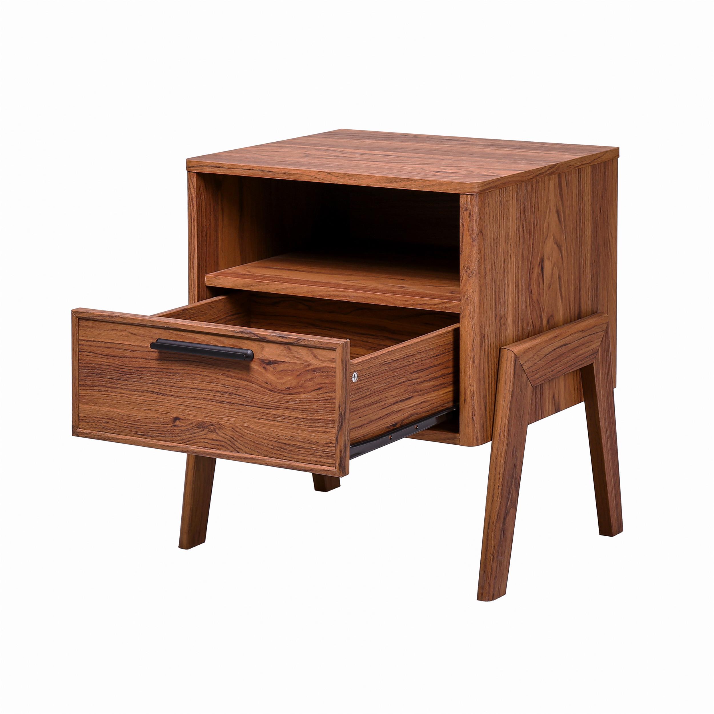 New Pacific Direct Heaton Side Table 1 Drawer in Walnut