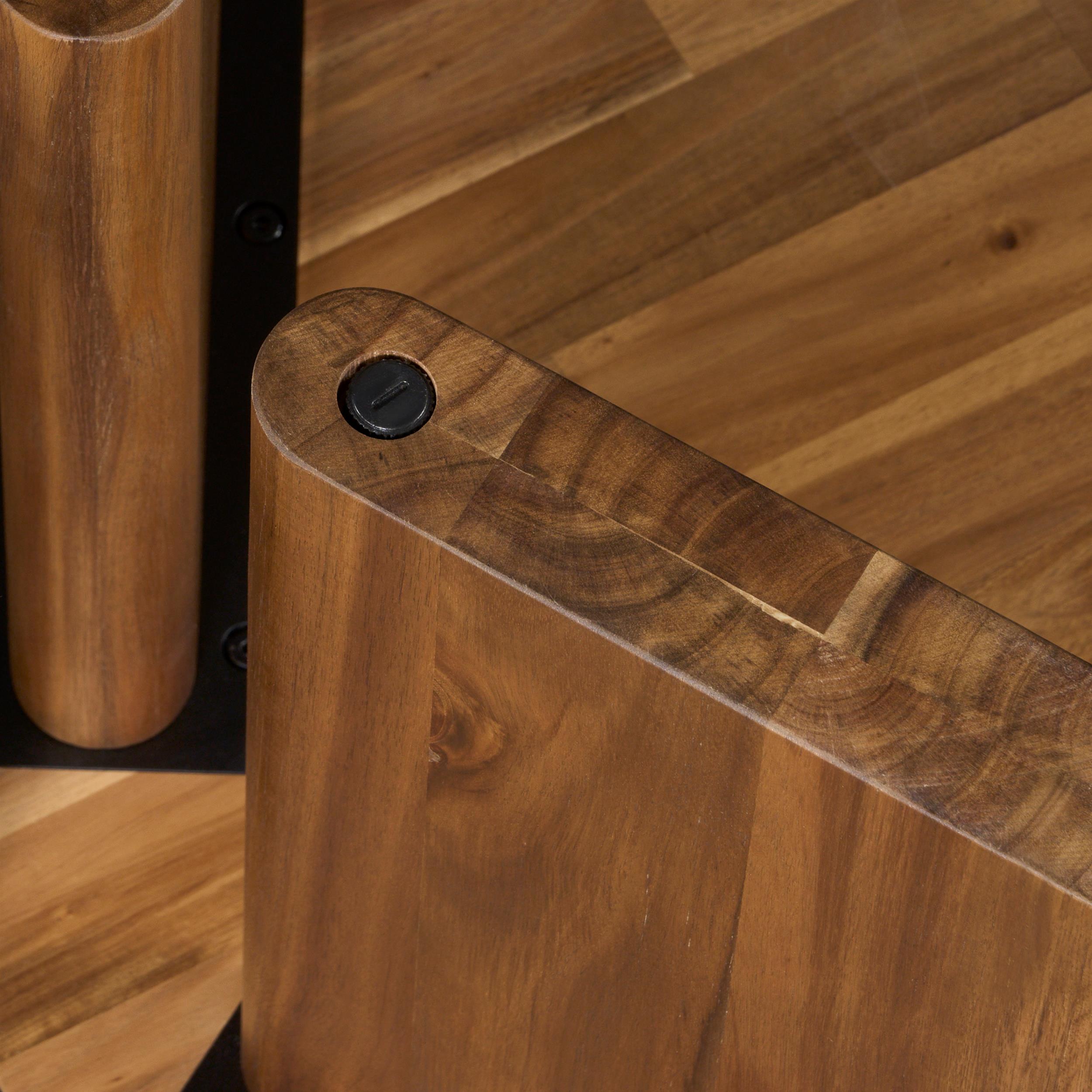 New Pacific Direct Petrilio KD Side/End Table in Hazelnut Brown