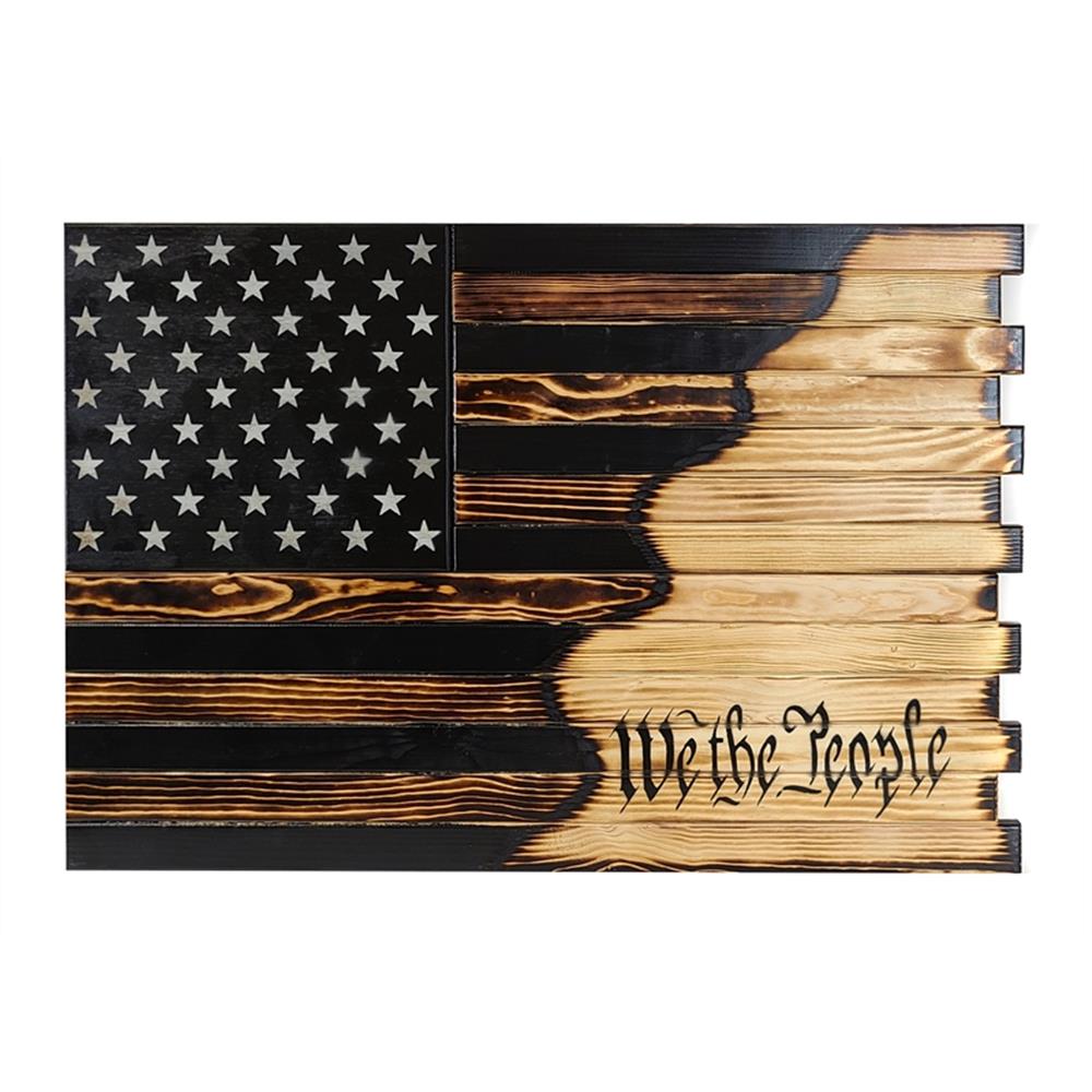 Large We The People Wall Hanging Gun Concealment with Two Secret Compartments