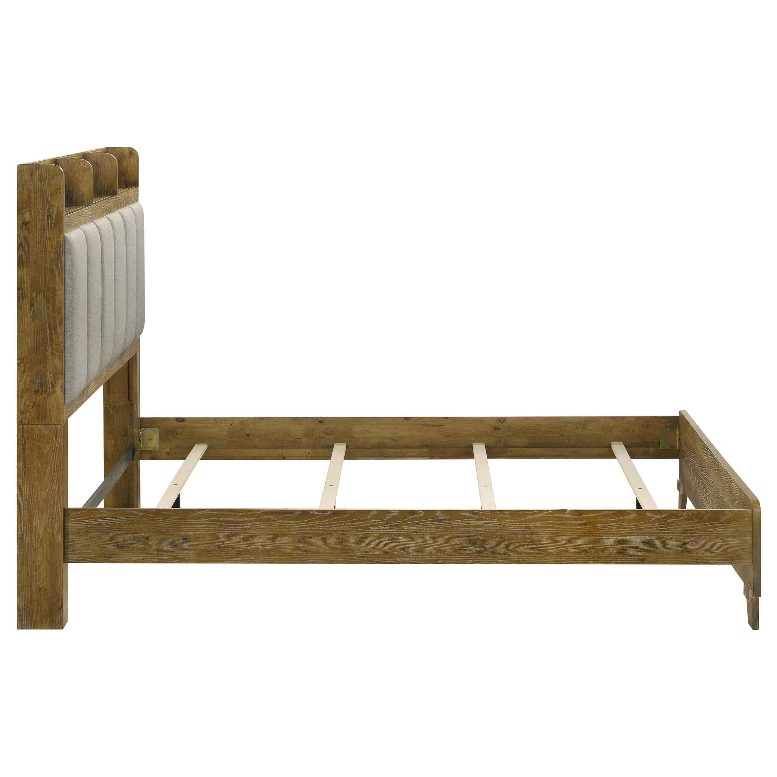 Coaster Henderson 57" Rustic Wood Eastern King Bookcase Bed in Medium Oak/Gray product image view 6