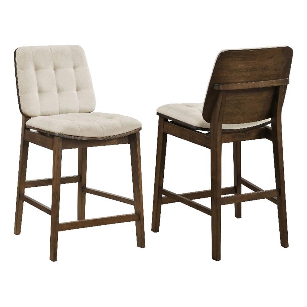 Coaster Redbridge 24.75″ Wood Counter Chair in Cream/Walnut
