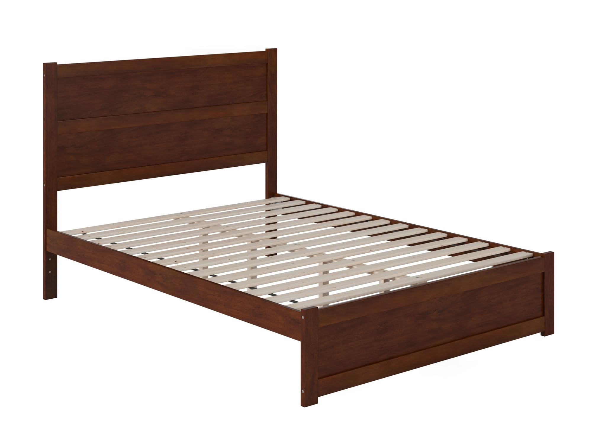 AFI NoHo Modern Solid Wood Queen Bed with Footboard in Walnut